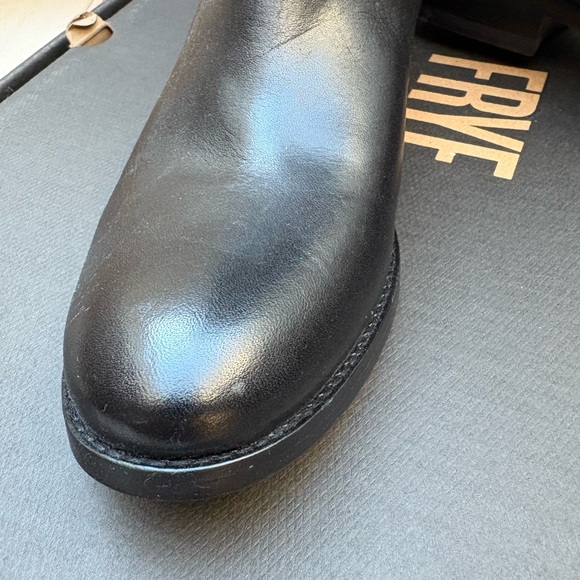 Frye Melissa Black Leather Equestrian Boots - Picture 10 of 13